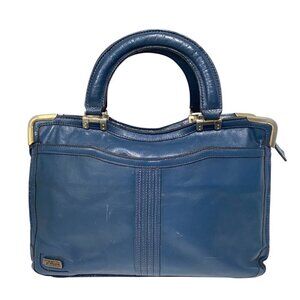 Vintage Phillipe Cordovan Leather Mini Attache Bag in Blue